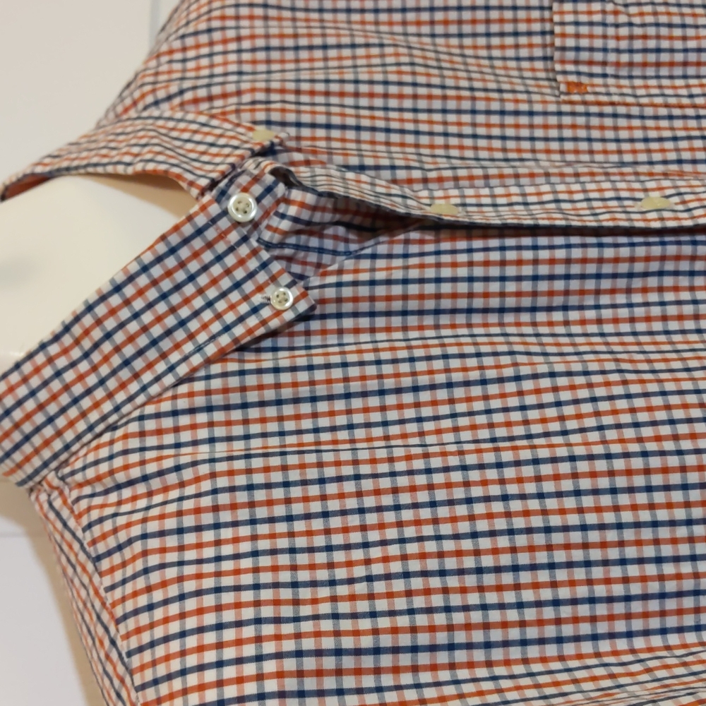 Izod Button Down Long Sleeve Shirt, XXL, Red, White, and Blue